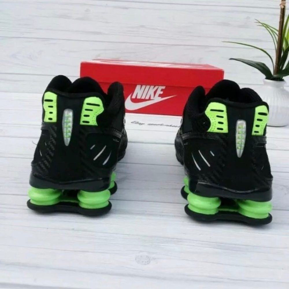 NWB! Nike Shox Enigma SP Black Lime Blast Sneakers - Picture 7 of 15